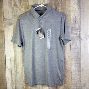 Members Mark Size Small Gray 3 Button Front Gray Polo w/UPF 50 Protection